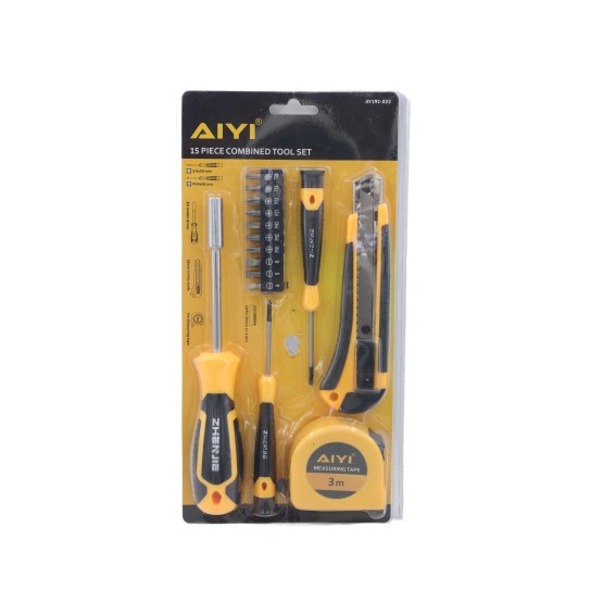 15 Piece combined tool set AY191-022