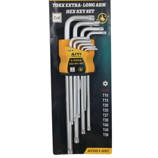 AIYI long Allen key star 9pcs AY001-097
