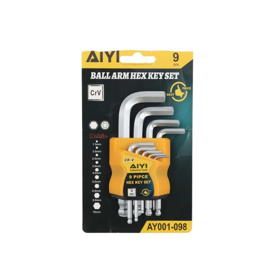 AIYI short Allen key ball 9pcs AY001-098