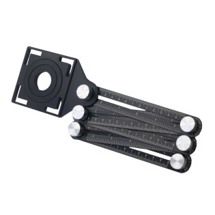 Full metal multi angle measuring ruler 6-side AY125-0056