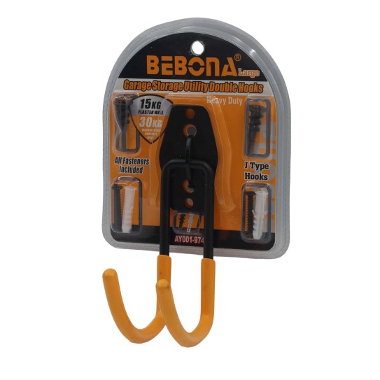Garage storage utility double hooks big AY001-974