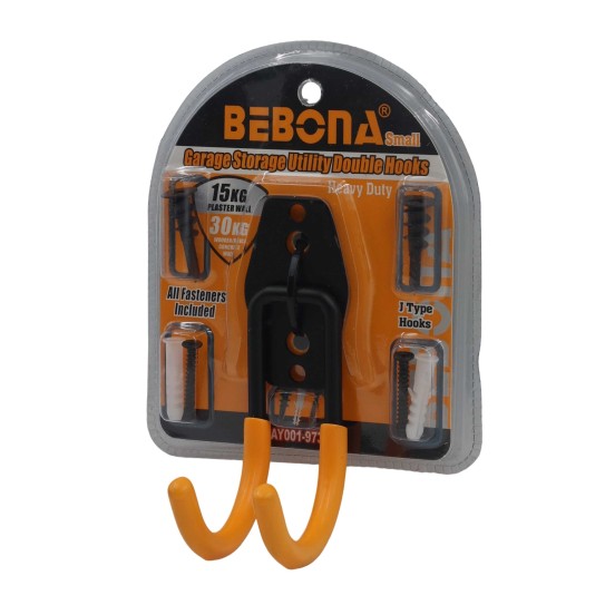 Garage storage utility double hooks small AY001-973