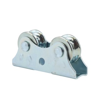 Gate wheel double silver 50mm AY117-009