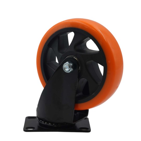 Orange pvc wheel swivel 5