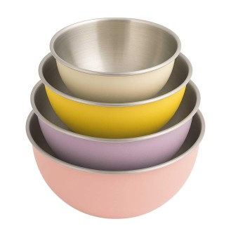 AIYI Colourful Salad Bowl Set AY097-700 YellowPinkPurpleWhite