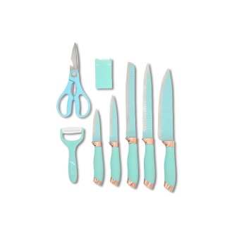 AIYI Non Stick Knife Set AY097-005(AY-005DY-005) Light blue 8pcs
