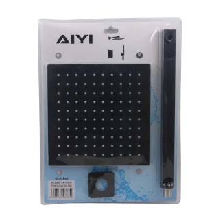 Shower top spray set black 10