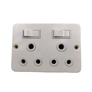 2*4 16A Double Socket 16A*250V 5060Hz AY273-001