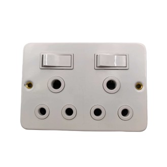 2*4 16A Double Socket 16A*250V 5060Hz AY273-001