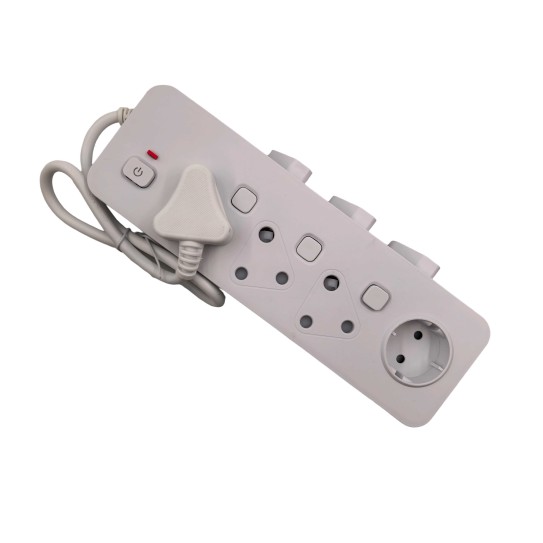 AiYi 7way multiplug sockets with switch 16A 250V AY299-010