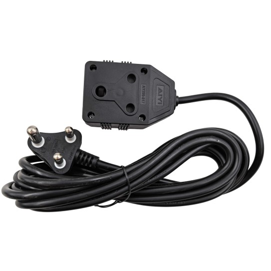 AiYi Extension cord 16A 250V 5m (black)AY299-014