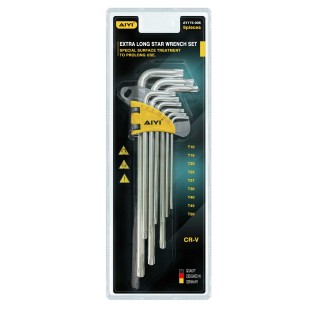 9 Pieces extra long star hex key set AY175-006