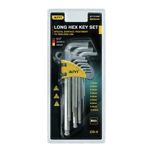 9 Pieces long ball hex key set AY175-002