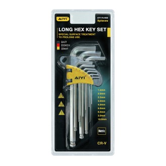 9 Pieces long ball hex key set AY175-002