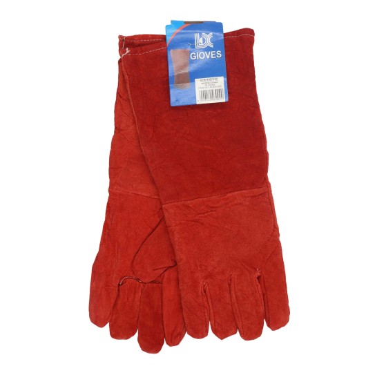 Red Welding gloves long 40cm AY003-009