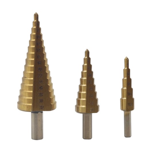 Step drill bit 3pcs AY025-0273PC