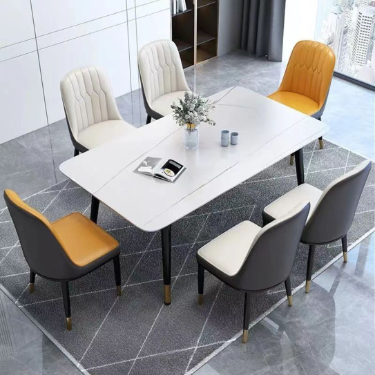 CC0137-001 dining table bright white/grey70*120