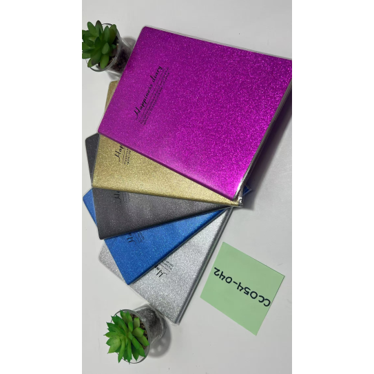 CC054-042 glitter soft leather notebook