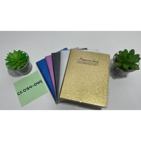 CC054-044 glitter soft leather notebook
