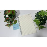 Transparent spiral notebook