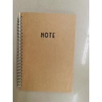 Brown spiral notebook