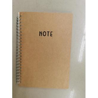 CC054-067 brown spiral notebook