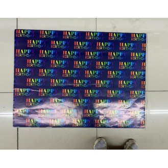 CC056-007 Gift wrapping paper 70*100 black happy birthday