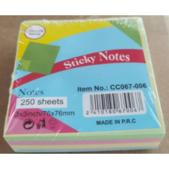 CC067-006 sticky note3X3 250