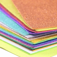 EVA glitter sponge paper have stick 10 colour