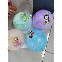 Colorful plastic footballs