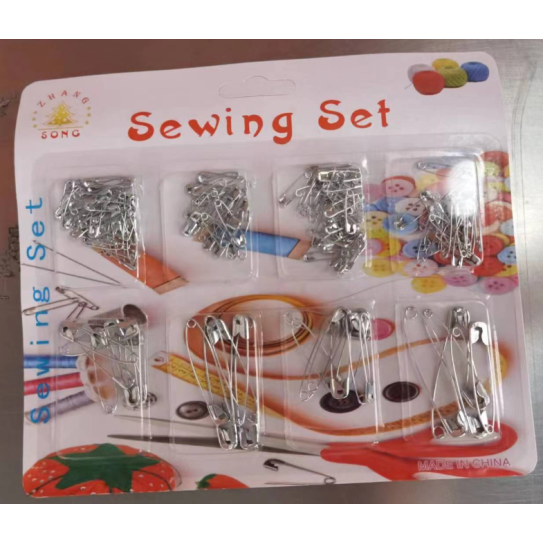 CC097-08937#8Blocks silver Safety Pin set37# 8