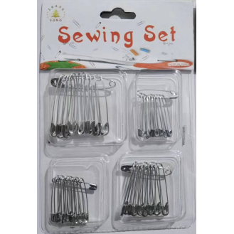 CC097-09042#4 Blocks Silver Safety Pin set42# 4