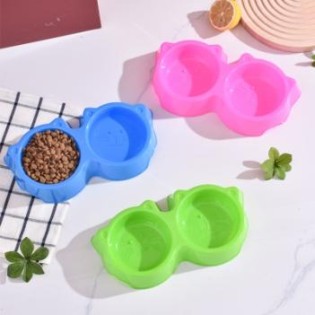 CC117-056 cat ear double bowls 6400327*15*5