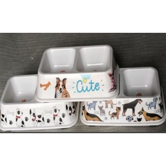 CC117-069 dog double bowls 307043L
