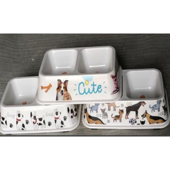 CC117-067 dog double bowls 307043S