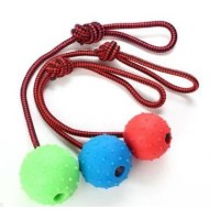 Pet ball with rope