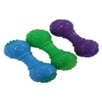 Pet noise maker dumbell