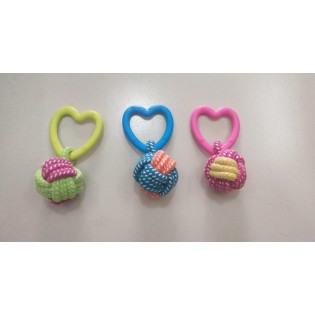 CC117-207 pet chew toys rope ball with love