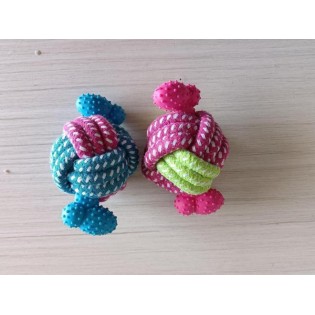 CC117-210 pet chew toys with rope ballz