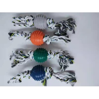 CC117-215 pet chew toys ball with rope 55092