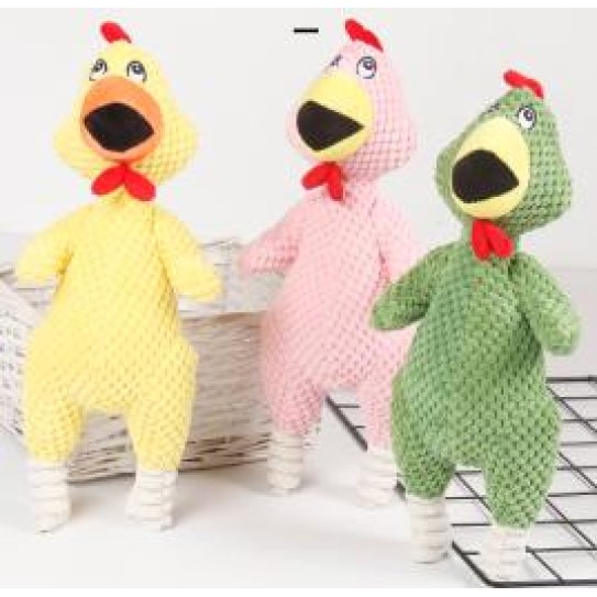 CC117-257 pet plush toys screeching chicken