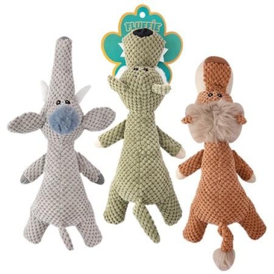 CC117-266 pet plush toys elephant lion wolf