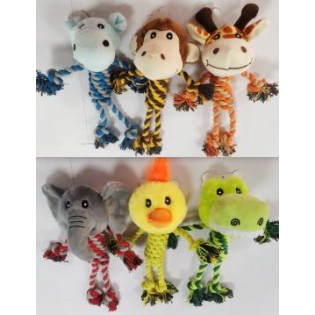 CC117-279 pet plush toys rope 6 animal30185