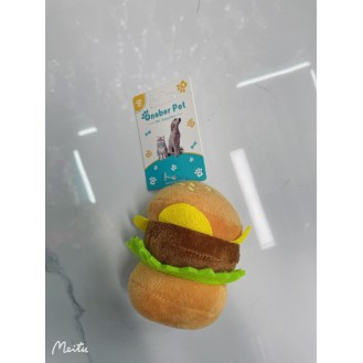 CC117-281 pet plush toys hamburger