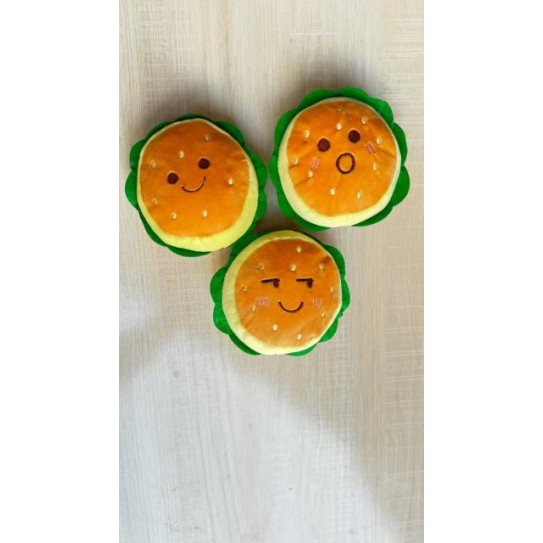 CC117-282 pet plush toys hamburger486