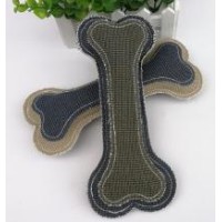 Pet plush toys linen bone