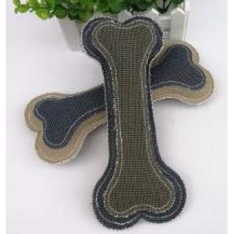 CC117-299 pet plush toys linen bone