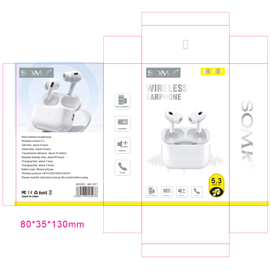 CC127-005 WIRELESS EARPHONEMK-507