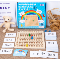 Multiplication board game wooden toys
