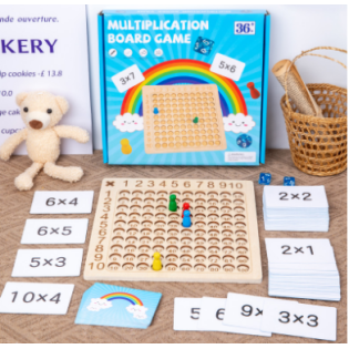 CC-141-002multiplication board game wooden toys